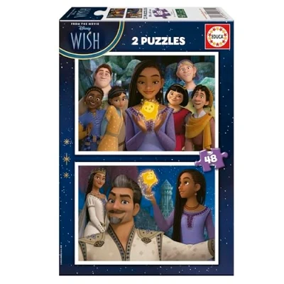 Abbildung von Educa Puzzle 48 Teile für Kinder ab 4 Jahren Disney Wish Puzzle, 2x48 Puzzleset Jahren, Puzzleset, Kinderpuzzle (19741)