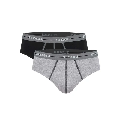 Abbildung von Sloggi 2ER Packstart C2P BOX Slip, Herren, Größe: Medium, Schwarz