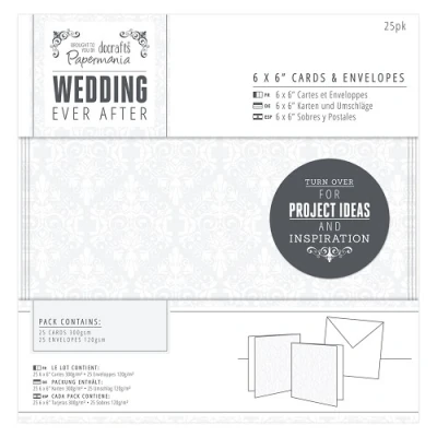 Abbildung von 6 x Cards &amp; Envelopes (25pk) Wedding Damask