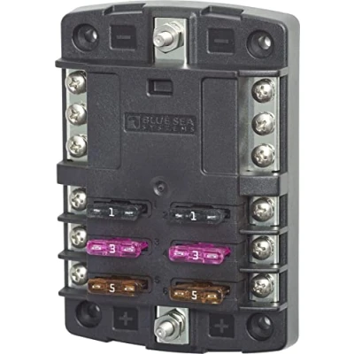 Abbildung von Blue Sea Systems 5030 ST Blade Fuse Block 6 Circuit with Ground