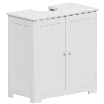 Abbildung von Bath Vida Priano Waschbeckenunterschrank mit 2 Türen, Bad, Badezimmer, Aufbewahrung, 30 x 60 centimetres, Weiß