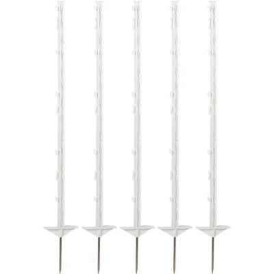 Abbildung von Ako Vollkunststoffpfahl Classic Doppeltritt Weiß 105cm 5St