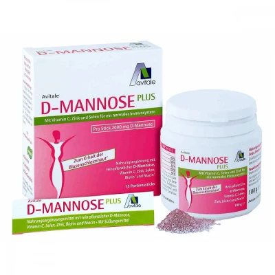 Abbildung von D mannose Sparset 15xstick+100 g Pulver