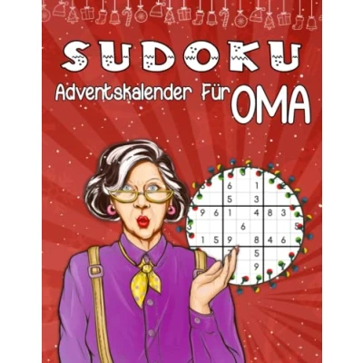 Abbildung von Sudoku Adventskalender für Oma: Weihnachtlicher Rätsel mit Sudokus (3 Pro Tag) Leicht bis Schwer Geschenk Oma...