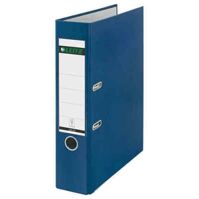 Abbildung von Leitz Aktenordner, Foolscap, Kunststoff, 80 mm, 180 Mechanismus blau