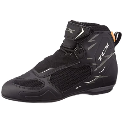 Abbildung von TCX R04D Lady Air, Damen Motorradschuhe, Atmungsaktiv und Vielseitig, Obermaterial aus Mesh mit Hot Melt Beschichtung, Schnürsenkel Klettverschluss, Schwarz/Weiß