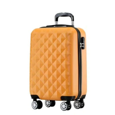 Abbildung von BEIBYE Zwillingsrollen 2066 Hartschale Trolley Koffer Reisekoffer Gepäck M L XL Set (Orangen, M)