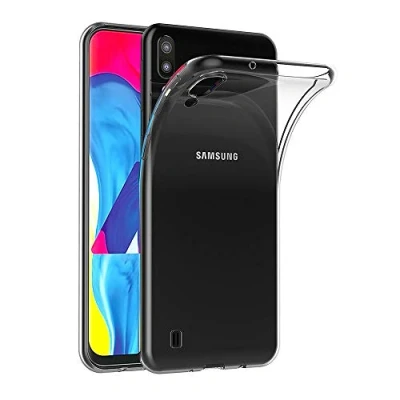 Abbildung von AICEK Hülle Compatible für Samsung Galaxy M10 Transparent Silikon Schutzhülle Case Clear Durchsichtige TPU Bumper Handyhülle (6,22 Zoll)