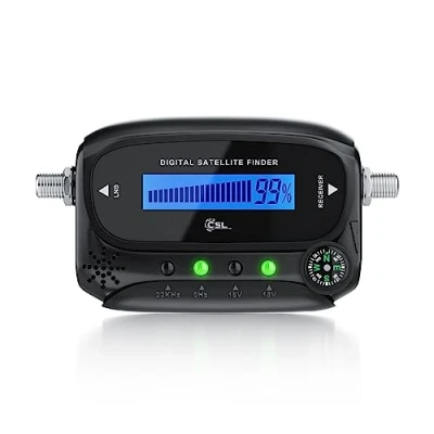 Abbildung von CSL digital Satfinder Satelliten Finder Messgerät LCD Display HD TV fähig mit integriertem Kompass und Tonausgabe LEDs zur Anzeige der Receiver Einstellungen auch für Astra 19.2