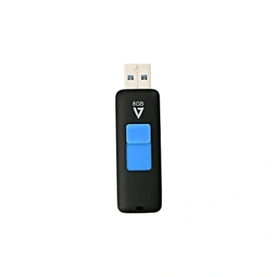 Abbildung von V7 VF38GAR 3E Slider USB 3.0 Speicherstick 8 GB schwarz/blau