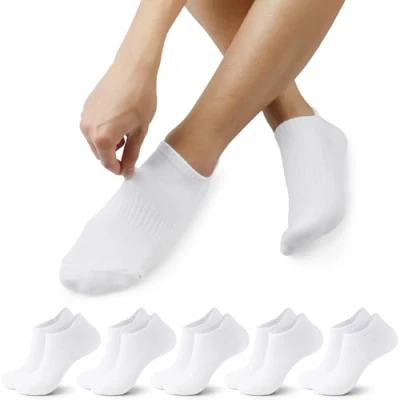 Abbildung von FALARY Sneaker Socken Herren Damen Weiß Baumwolle Atmungsaktive Sportsocken Laufsocken Outdoor Running 47 50,10 Paar