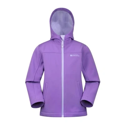 Abbildung von Mountain Warehouse Exodus wasserdichte Windjacke Kinder Softshell leichte Regenjacke Kinder, atmungsaktive, wasserfeste Jacke, Kinderregenjacke Hell Lila 104 DE (3 4 Jahre)