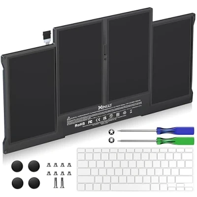 Abbildung von Ersatz Laptop A1466 Akku für MacBook Air 13 (Mitte 2012, Mitte 2013, Anfang 2014, 2015, 2017) A1369 (Ende 2010, 2011 Version) 7200 mAh, passend A1496 A1405 A1377