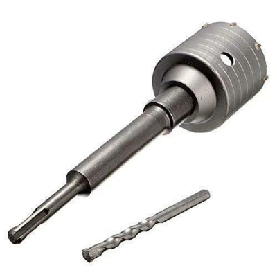 Abbildung von Bohrkrone Dosenbohrer SDS Plus 30 160 mm Durchmesser komplett für Bohrhammer 85 (10 Schneiden)