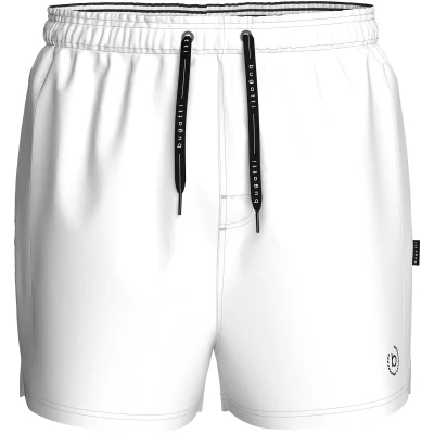 Abbildung von bugatti Badehose, mit Markenschriftzug an den Kordeln