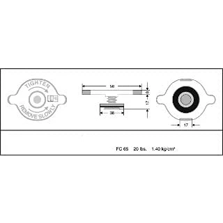 Abbildung von QUINTON HAZELL FC65 Verschlußdeckel, Kühler 57 1,3 MERCEDES BENZ: W124 Limousine, T modell, C Klasse HONDA: CIVIC 6 Fastback