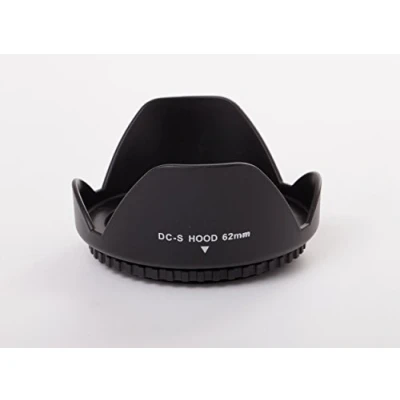 Abbildung von vhbw Gegenlichtblende für 62mm Objektiv Streulichtblende, Schwarz, Kunststoff, tulpenförmig