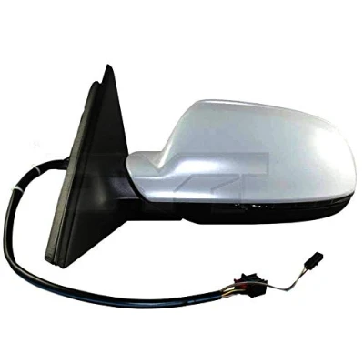 Abbildung von Außenspiegel Tyc 302 0092 links grundiert für elektr.Spiegelverstellung, asphärisch, beheizbar AUDI: A4 B8 Avant, Limousine