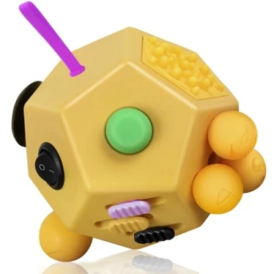 Abbildung von VCOSTORE Fidget Cube mit 12 Seiten, Infinity Anti Stress Würfel Spielzeug für Erwachsene Kinder ADHS,ADD,ASD,ADHD