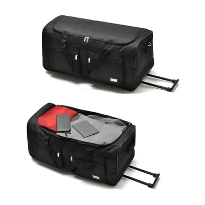 Abbildung von Cheffinger Reisetasche Gepäcktasche mit 3 Rollen Trolley Handgepäck Reisegepäck
