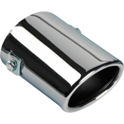 Abbildung von AUTO STYLE Endrohr Stahl/Chrom oval 80x60mm Länge 105mm &gt;55mm Anschluß