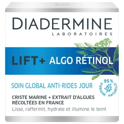 Abbildung von Diadermine Lift+ Algo Retinol Anti Falten Tagescreme Meereskrise und Algenextrakt spendet Feuchtigkeit hellt den Teint Gesichtspflege Aging Pflege 50 ml