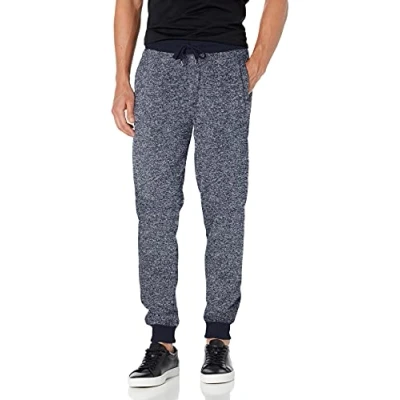Abbildung von Southpole Herren Fleece Sweatpants Regular and Big &amp; Tall Sizes Trainingshose, Marled Navy Aloit, XXL