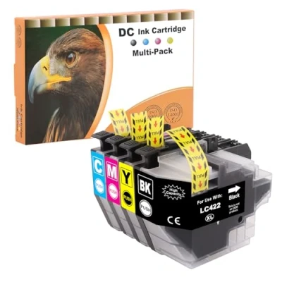 Abbildung von D&amp;C LC422XL Druckerpatronen Kompatibel für Brother LC 422XL 422 Multipack MFC J5340DW J5345DW J5740DW J6540DW J6940DW (Schwarz, Cyan, Magenta, Gelb, 4 Pack)