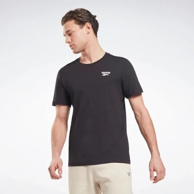 Abbildung von Reebok LEFT Chest LOGO TEE Tshirt basic, Herren, Größe: Large, Black