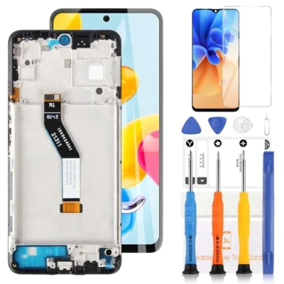 Abbildung von LADYSON LCD Bildschirm für Xiaomi Redmi Note 11S 5G 6,6 Zoll 22031116BG Display Touchscreen Digitizer Ersatzteile Reparatur mit Werkzeugen (Schwarz Rahmen)