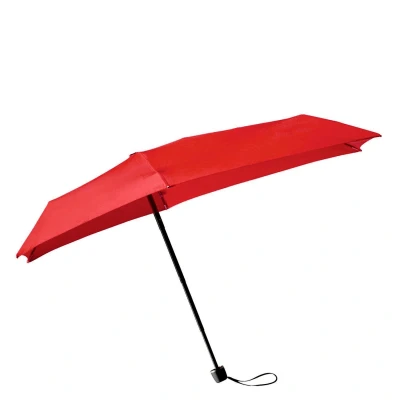 Abbildung von Senz Micro Manual faltbares Sturmschirm passion red