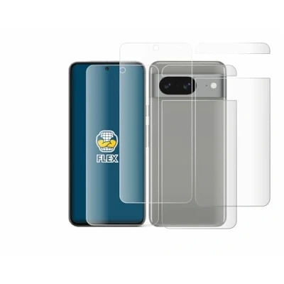 Abbildung von BROTECT 2 Stück Full Cover Schutzfolie für Google Pixel 8 (Display+Rückseite) Screen Displayschutz Folie [3D Curved, Kristall Klar]