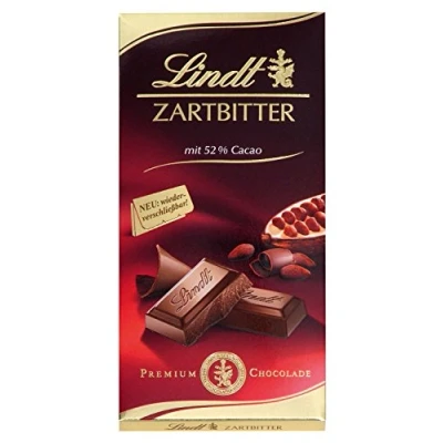Abbildung von Lindt Zartbitterschokolade, 52% Kakaoanteil, 100 g