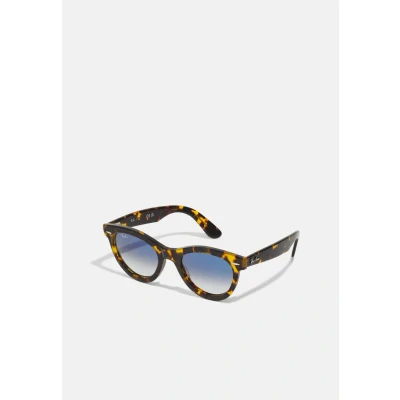 Abbildung von Ray Ban Wayfarer WAY Unisex Sonnenbrille, Größe: 51, Yellow havana/clear gradient blue