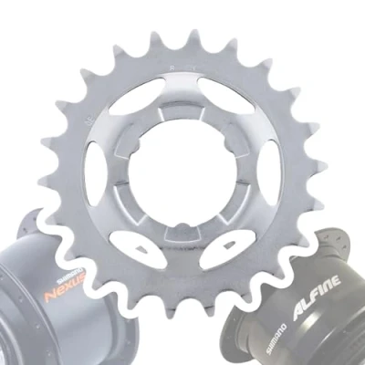 Abbildung von F26 Shimano Fahrrad Nexus/Alfine Getriebenaben Verschleiss Teil Service Wartung Austausch Naben Ersatz Ritzel (Silber 22 Zähne)