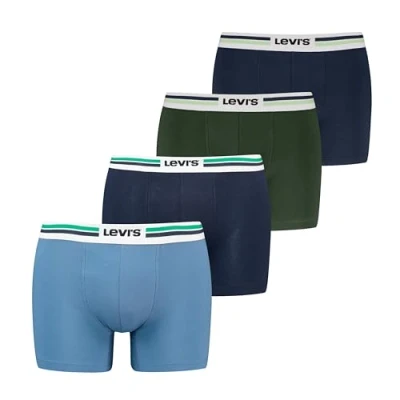 Abbildung von Levi&#039;s MEN Placed LOGO 4 PACK Panties, Herren, Größe: XXL, Blue/green