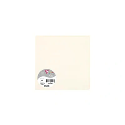Abbildung von Clairefontaine 56090C Packung mit 25 Karten Pollen, viereckig, 16x16cm, 210g, ideal für Einladungen und Korrespondenz, Naturweiß, 1 Pack