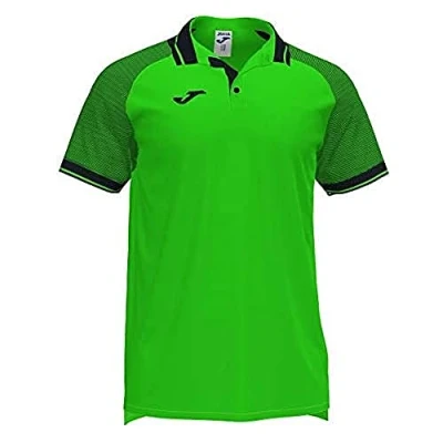 Abbildung von Joma Mens Essential Ii Herren Poloshirt, Grün Fluoreszierend Schwarz, 3XS