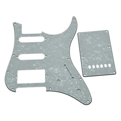 Abbildung von Kaish Gitarren HSS Pickguard mit Trem Rückseite für Yamaha Pacifica Gitarre, Perlweiß
