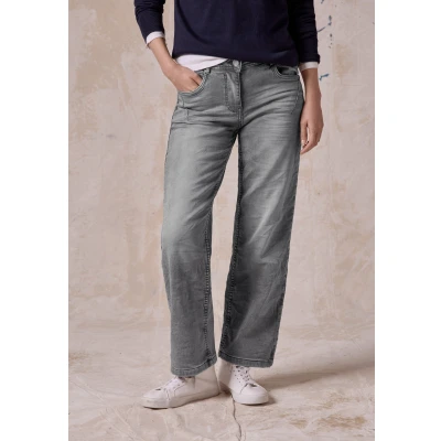 Abbildung von Cecil Loose FIT Jeans Straight Leg, Damen, Größe: 29x30, Grau