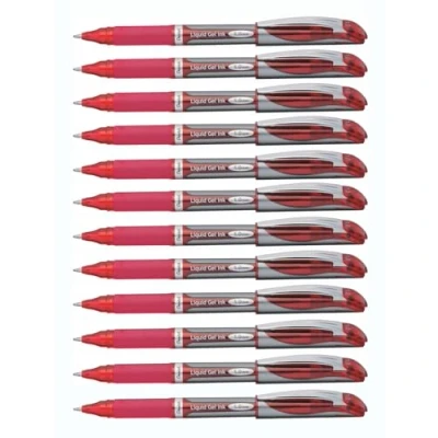 Abbildung von Pentel BL60 B Gel Tintenroller EnerGel mit Kappe 0,5 mm, 12 Stück, rot