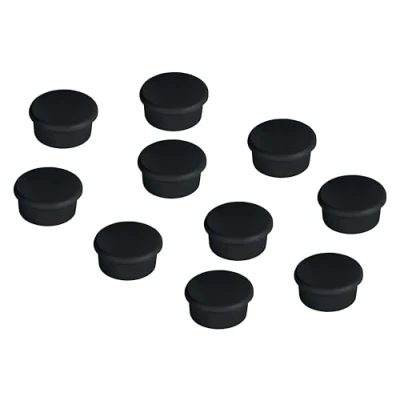 Abbildung von FRANKEN Signal Magnete Rund, 10 Stück, Hochwertige Haftmagnete für Magnettafel, Whiteboard oder Kühlschrank in Büro, Schule Haushalt, 13 mm, Schwarz, HM10