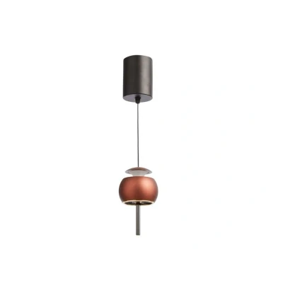 Abbildung von LOOM DESIGN LED Hängeleuchte Parachute, braun, Ø 9,6 cm, Alu
