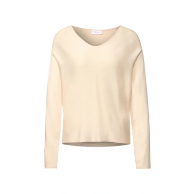Abbildung von Street One Studio Vneck Strickpullover, Damen, Größe: 38, Beige