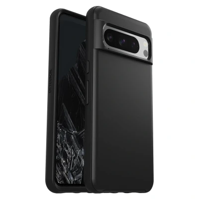 Abbildung von OtterBox Symmetry Hülle für Google Pixel 8 Pro, sturzsicher, schützende dünne Hülle, 3x getestet nach Militärstandard, Schwarz