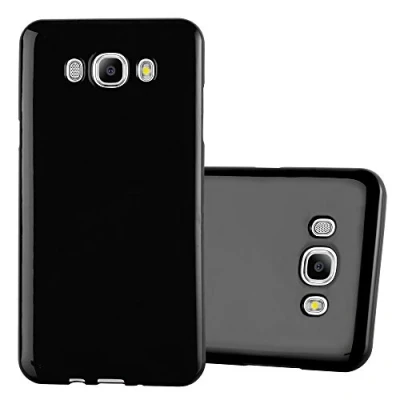 Abbildung von Cadorabo Hülle für Samsung Galaxy J5 2016 in Jelly SCHWARZ Handyhülle aus flexiblem TPU Silikon Silikonhülle Schutzhülle Ultra Slim Soft Back Cover Case Bumper