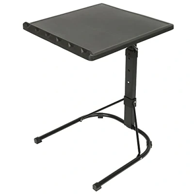 Abbildung von Supfine Höhenverstellbar Laptop Tisch für Bett Sofa, Beistelltisch Klapptisch, Klappbar Krankenbett Büro Schlafzimmer Schwarz, Multifunktionstisch (Schwarz, 43*43*58 69cm)