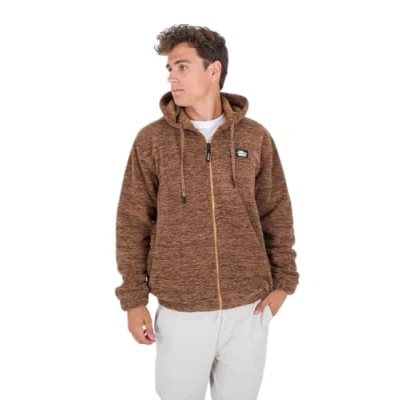 Abbildung von Hurley Herren Canyon Burrito Full Zip Pullover Sweater, Erdstein, M