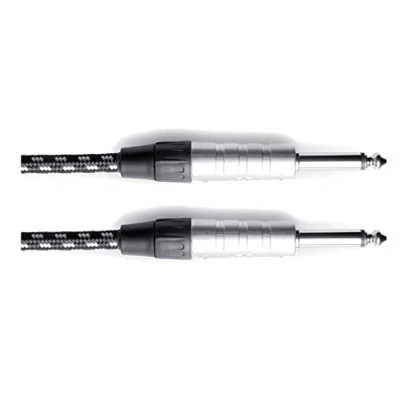 Abbildung von GEWA Instrumentenkabel Mono Pro Line 3m Winkelklinke, schwarz weiß 6,3 mm Monoklinke Winkelklinke mono, 190513