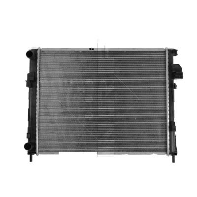 Abbildung von NRF 58332 Kühler, Motorkühlung Aluminium 559 445 26 mit Anbauteilen Kühlrippen gelötet OPEL: Vivaro A Kastenwagen, Combi
